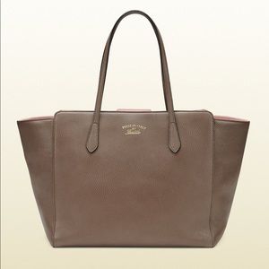 Gucci Swing Medium Leather Tote 👜
